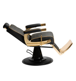 Fauteuil Gon Gold Homme Noir Base Ronde Pompe Hydraulique Logyks