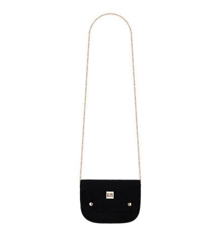 Pochette Velours Chaine + Ceinture Noire Elise et Lise
