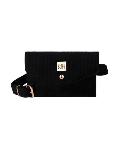 Pochette Velours Chaine + Ceinture Noire Elise et Lise