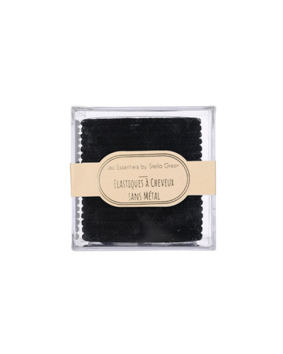 Elastiques Noirs Fins Sans Métal Grand Modèle x24pcs