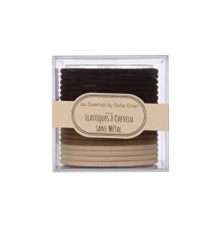 Elastiques à Cheveux Marrons Fins Grand Modèle x24pcs