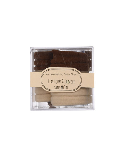 Elastiques à Cheveux Marron Petit Modele x24pcs