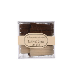 Elastiques à Cheveux Marron Petit Modele x24pcs