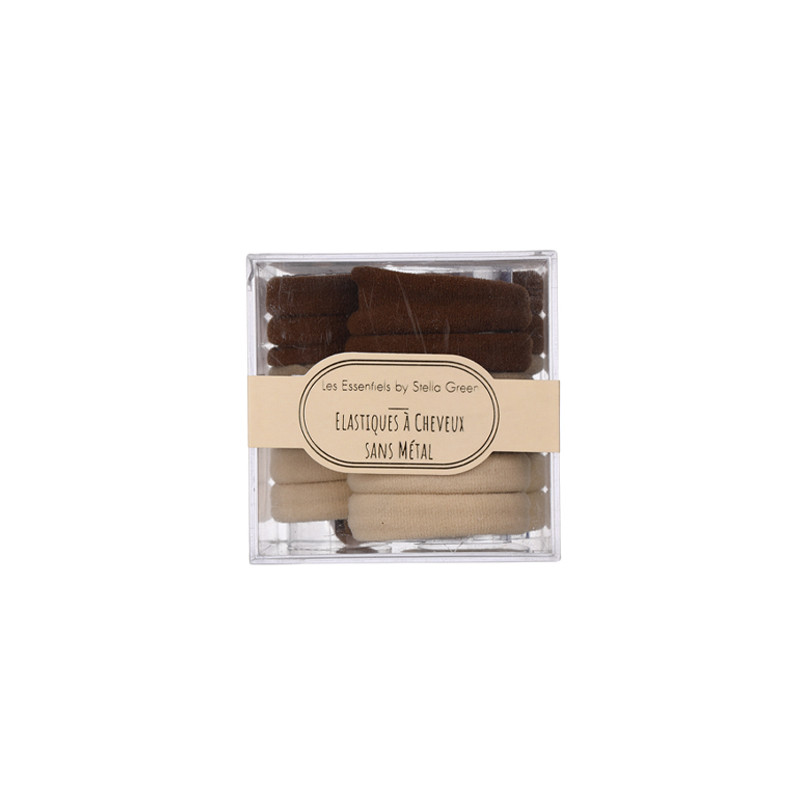 Elastiques à Cheveux Marron Petit Modele x24pcs