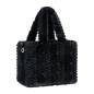 MINI SAC TISSU  NOIR MARRON OU BLANC+++