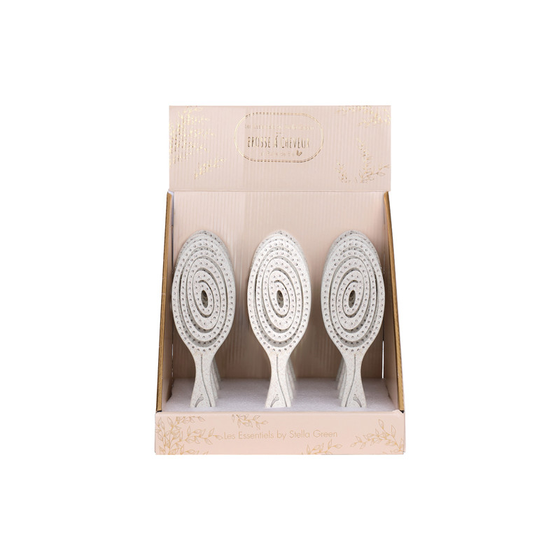 Brosse Flexible Beige En Paille de Blé Beige Claire Stella Green