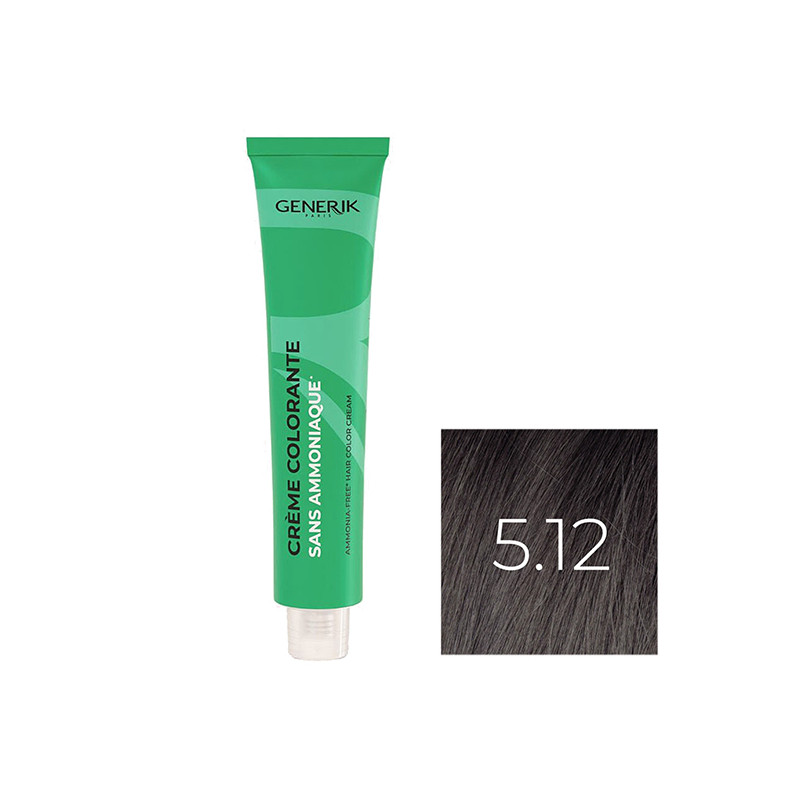 Coloration Sans Paraben N°5,12 Châtain Clair Cendré Irisé Coloration Sans Paraben N°5,12 Châtain Clair Cendré Irisé