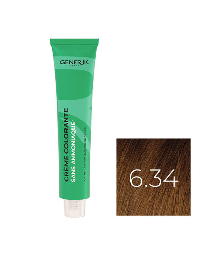 Coloration Sans Paraben N°6,34 Blond Foncé Doré Cuivré 100ml