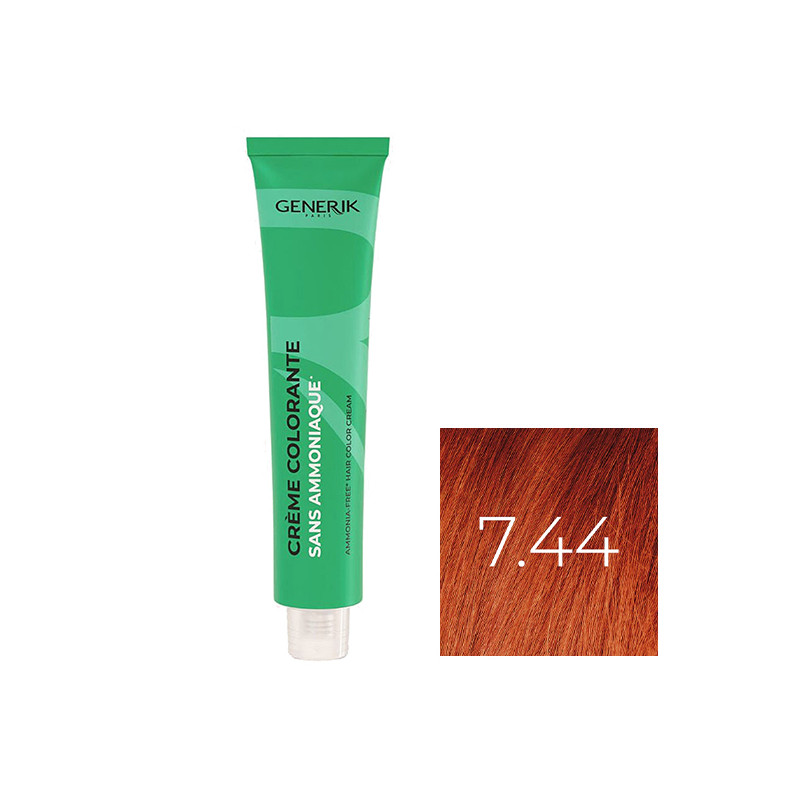Coloration Sans Paraben N°7,44 Blond Cuivré Intense 100ml Coloration Sans Paraben N°7,44 Blond Cuivré Intense 100ml
