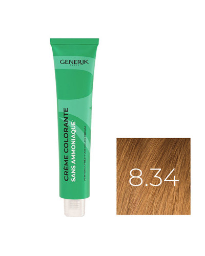 Coloration Sans Paraben N°8,34 Blond Clair Doré Cuivré 100ml
