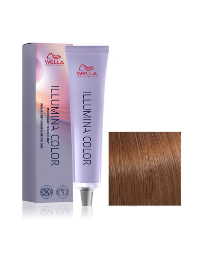 Coloration Illumina Color N°7.42 Blond Moyen Cuivré Mat Wella 60ml