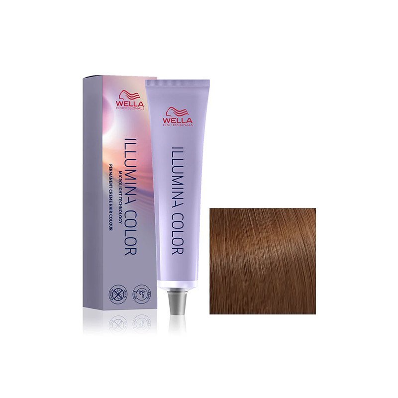 Coloration Illumina Color N°7.75 Blond Moyen Marron Acajou Wella 60ml