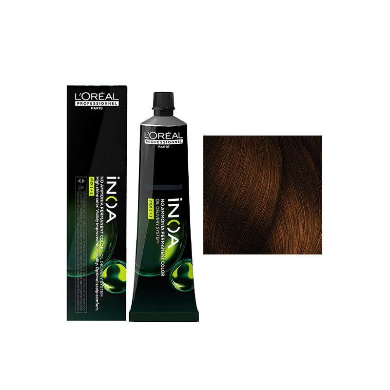 Inoa N°4.45 Châtain Cuivré Acajou L'Oréal Professionnel 60ml