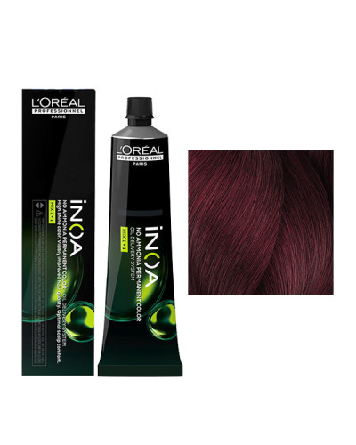 Coloration Inoa N° 5.62 ChâtaIn ClaIr Rouge Irisé Carmilane L'Oréal Professionnel 60ml