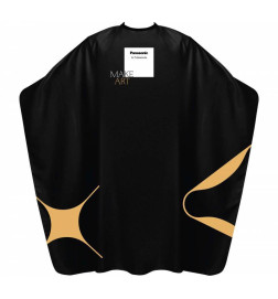 Cape de Coupe Professionnelle Noire et Motifs Panasonic