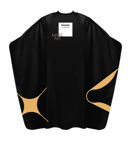 Cape de Coupe Professionnelle Noire et Motifs Panasonic