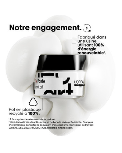 Pâte de Coiffage Forte Tenue Fix Paste Tecni.Art 75ml