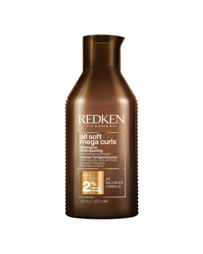 Shampooing Cheveux Bouclés Crépus All Soft Mega Curls Redken 300ml