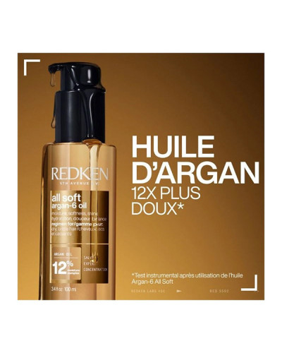 Huile d'Argan All Soft 6 Multi-Bénéfices Redken 100ml