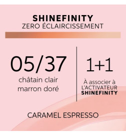 Coloration gloss Shinefinity 05/37 Caramel Expresso 60ml