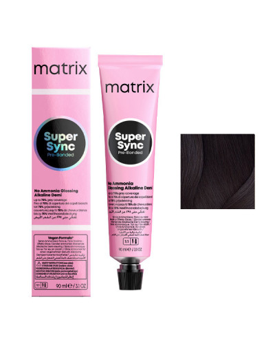 Coloration Ton sur Ton Super Sync N°1A Noir Cendré Matrix 90ml