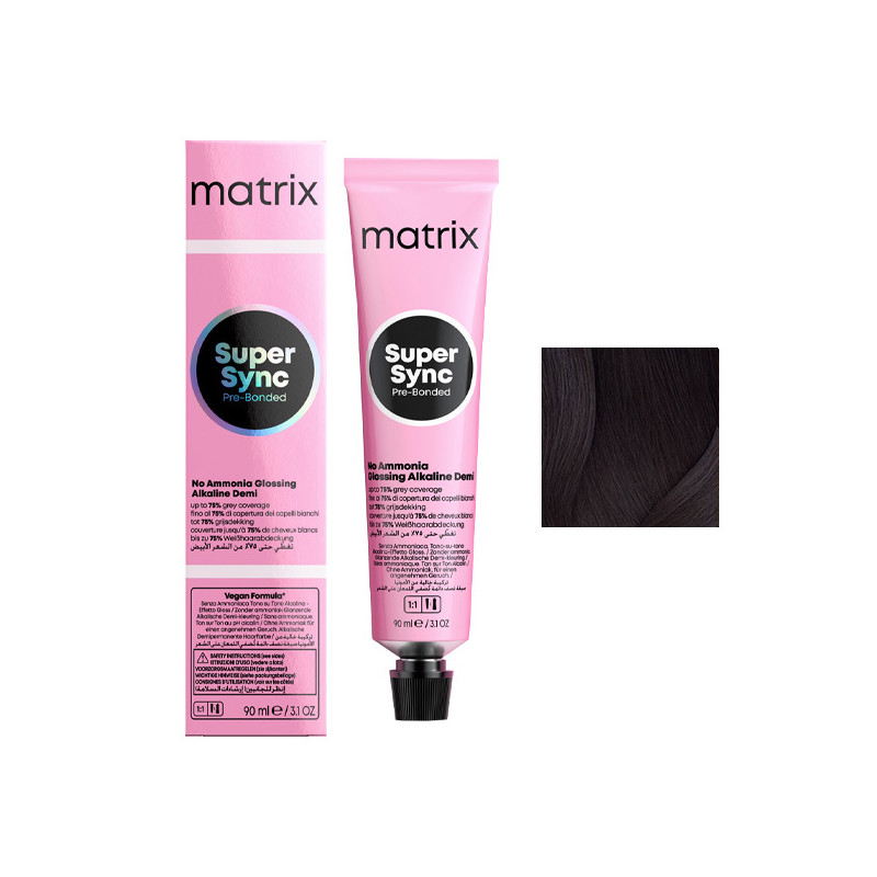Coloration Ton sur Ton Super Sync N°1A Noir Cendré Matrix 90ml