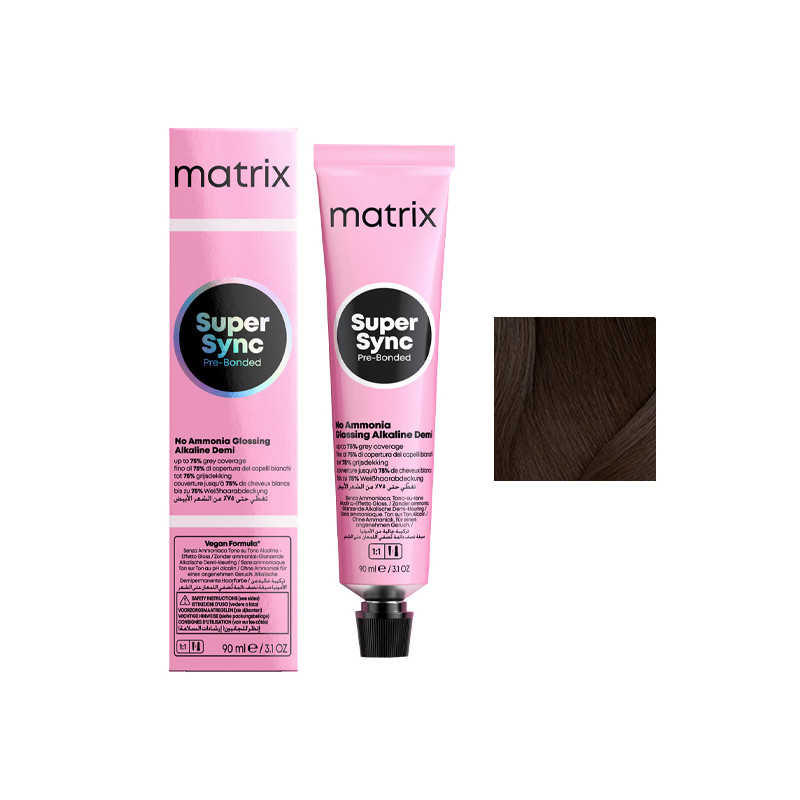 Coloration Ton sur Ton Super Sync N°3NN Châtain Foncé Naturel Profond Matrix 90ml Coloration Ton sur Ton Super Sync N°3NN Châtain Foncé Naturel Profond Matrix 90ml