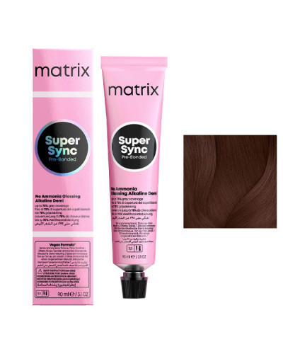 Coloration Ton sur Ton Super Sync N°5N Châtain Clair Naturel Matrix 90ml