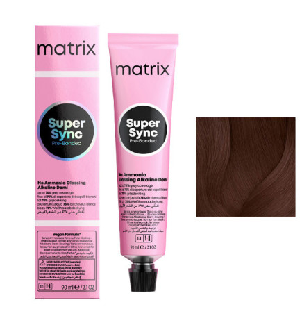 Coloration Ton sur Ton Super Sync N°5N Châtain Clair Naturel Matrix 90ml