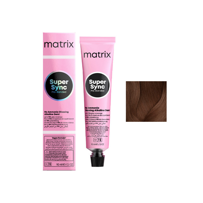 Coloration Ton sur Ton Super Sync N°6A Blond Foncé Cendré Matrix 90ml Coloration Ton sur Ton Super Sync N°6A Blond Foncé Cendré Matrix 90ml