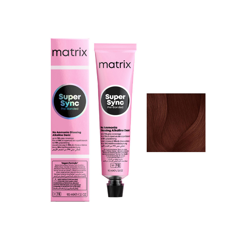Coloration Ton sur Ton Super Sync N°6BR Blond Foncé Marron Rouge Matrix 90ml Coloration Ton sur Ton Super Sync N°6BR Blond Foncé Marron Rouge Matrix 90ml