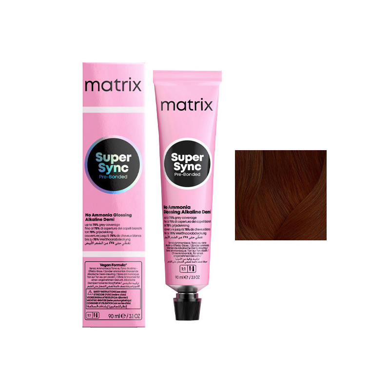 Coloration Ton sur Ton Super Sync N°6RB Blond Foncé Rouge Marron Matrix 90ml