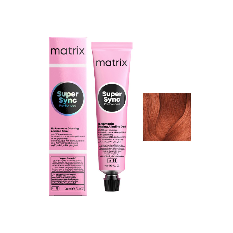 Coloration Ton sur Ton Super Sync N°6RC Blond Foncé Rouge Cuivré Matrix 90ml