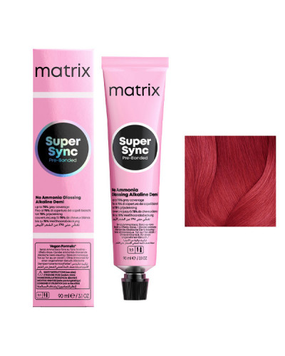 Coloration Ton sur Ton Super Sync N°6RV Blond Foncé Rouge Violet Matrix 90ml