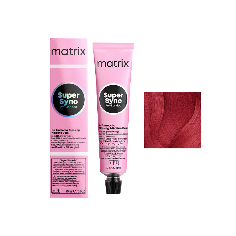 Coloration Ton sur Ton Super Sync N°6RV Blond Foncé Rouge Violet Matrix 90ml