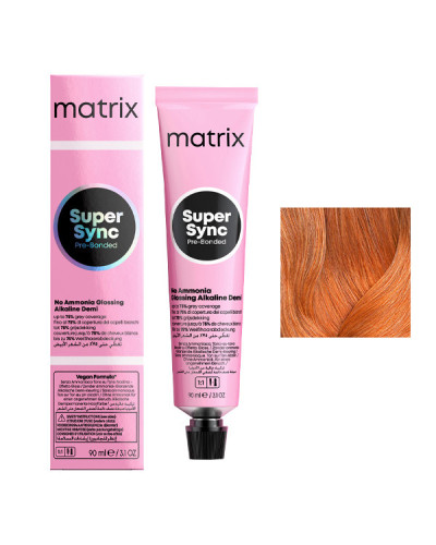 Coloration Ton sur Ton Super Sync N°7CC+ Blond Cuivré Cuivré Intense Matrix 90ml