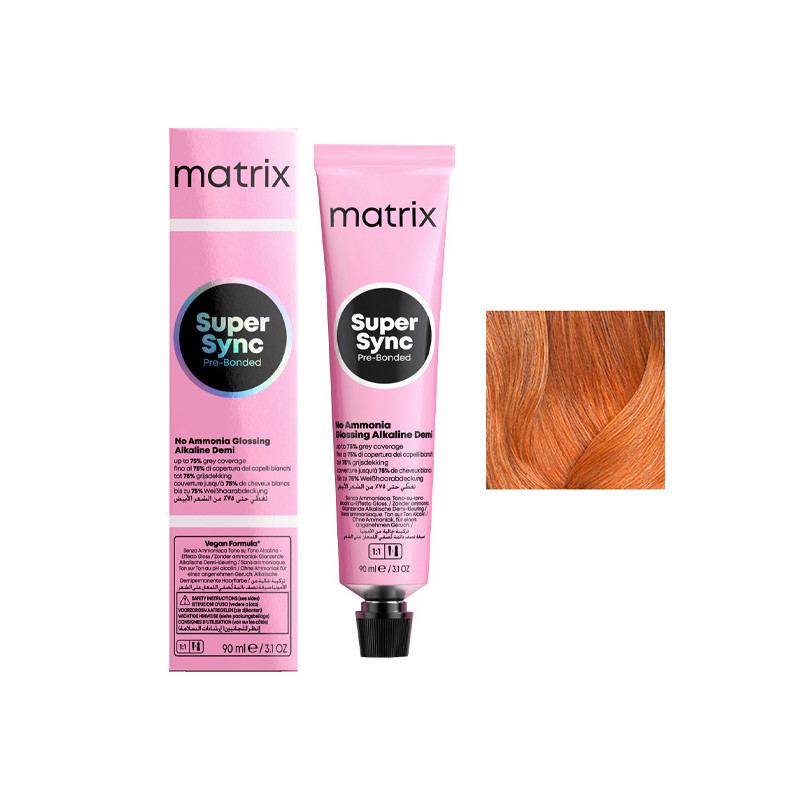 Coloration Ton sur Ton Super Sync N°7CC+ Blond Cuivré Cuivré Intense Matrix 90ml