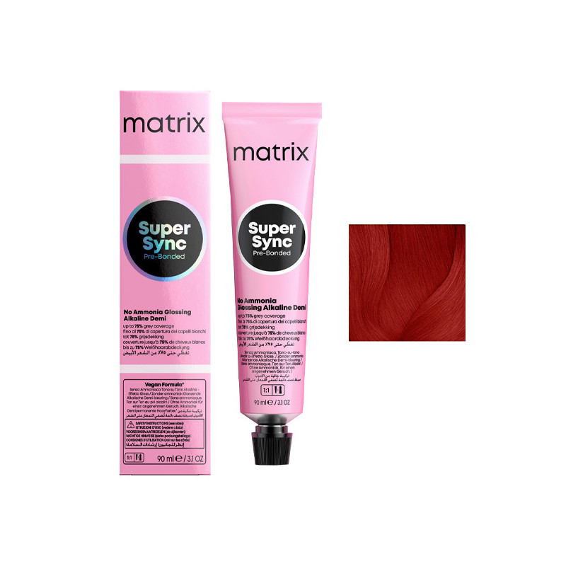 Coloration Ton sur Ton Super Sync N°7RR Blond Rouge Intense Matrix 90ml Coloration Ton sur Ton Super Sync N°7RR Blond Rouge Intense Matrix 90ml