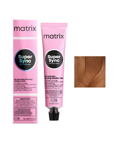 Coloration Ton sur Ton Super Sync N°8BC Blond Clair Marron Cuivré Matrix 90ml