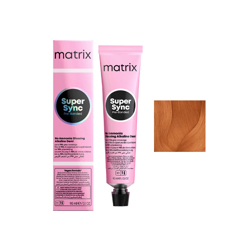 Coloration Ton sur Ton Super Sync N°8NN Blond Clair Cuivré Doré Matrix 90ml