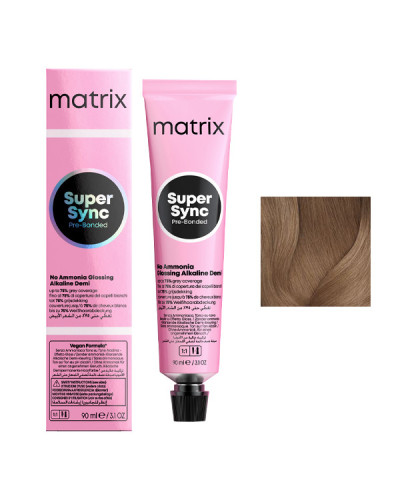 Coloration Ton sur Ton Super Sync N°8N Blond Clair Naturel Matrix 90ml