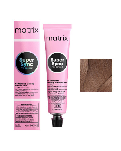 Coloration Ton sur Ton Super Sync N°8NN Blond Clair Naturel Profond Matrix 90ml