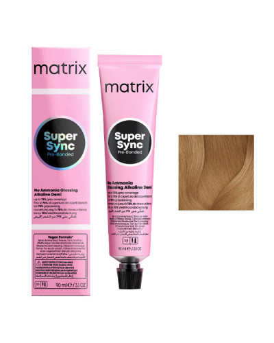 Coloration Ton sur Ton Super Sync N°8WN Blond Clair Chaud Naturel Matrix 90ml