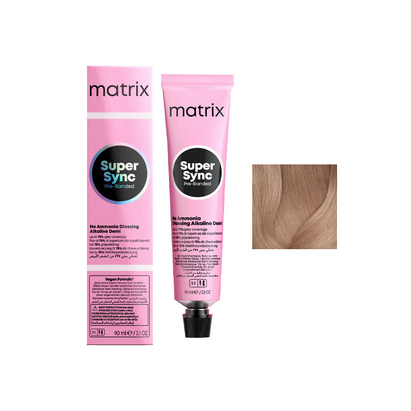 Coloration Ton sur Ton Super Sync N°9MM Blond Très Clair Mocha Profond Matrix 90ml