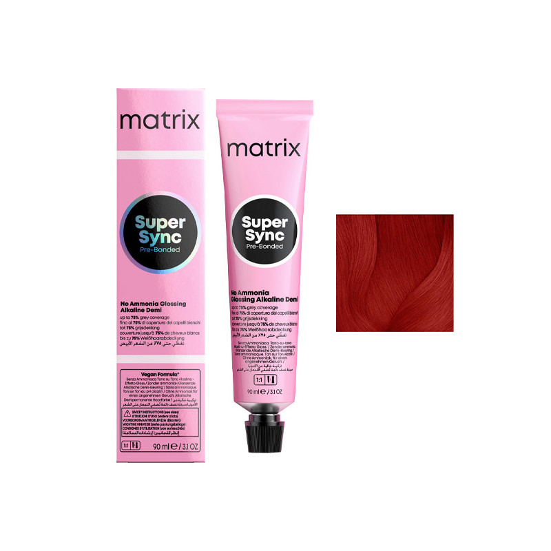 Coloration Ton sur Ton Super Sync N°HDRR Haute Définition Rouge Intense Matrix 90ml Coloration Ton sur Ton Super Sync N°HDRR Haute Définition Rouge Intense Matrix 90ml