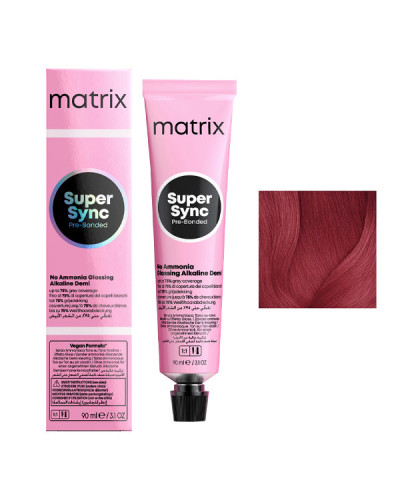Coloration Ton sur Ton Super Sync N°HDRV Haute Définition Rouge Violet  Matrix 90ml