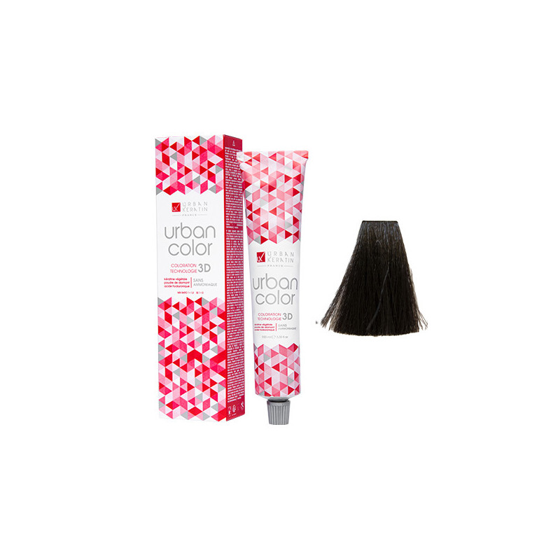Coloration Urban Color N° 3 Châtain Foncé 100ml Coloration Urban Color N° 3 Châtain Foncé 100ml