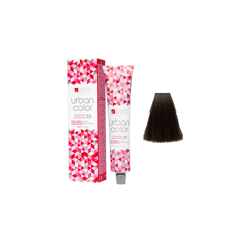 Coloration Urban Color N° 3.8 Châtain Foncé Moka 100ml Coloration Urban Color N° 3.8 Châtain Foncé Moka 100ml