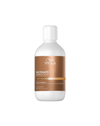 Shampooing Ultimate Smooth, nourrissant cheveux secs, ternes ou frisés, Wella 100ml