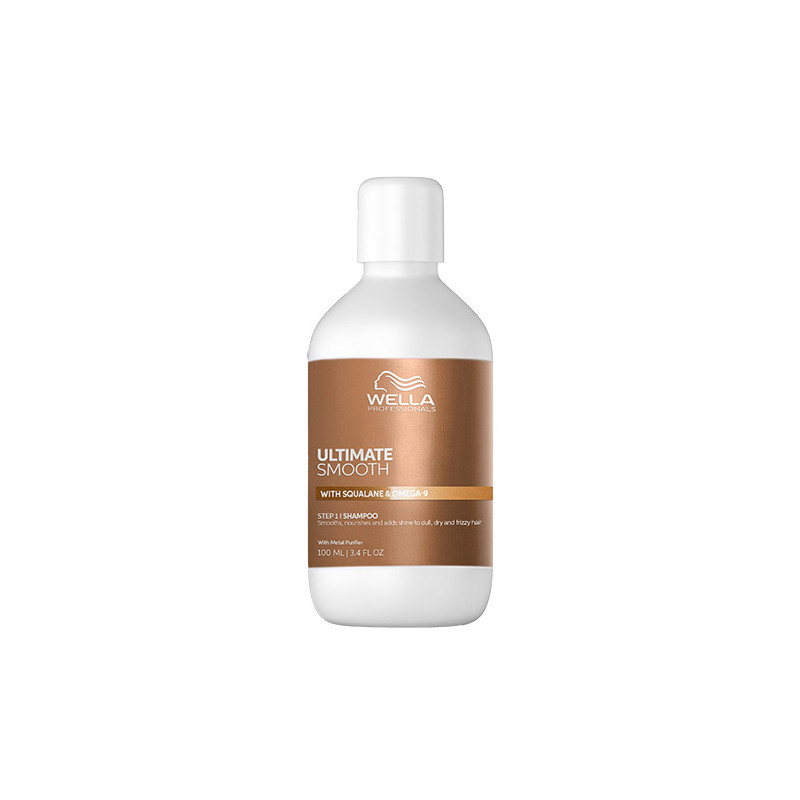 Shampooing Ultimate Smooth, nourrissant cheveux secs, ternes ou frisés, Wella 100ml